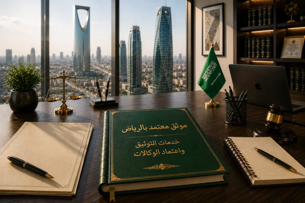 موثق معتمد بالرياض | خدمات التوثيق واعتماد الوكالات