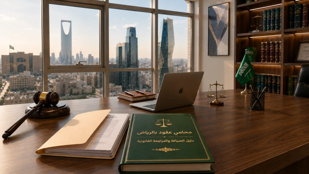 محامي عقود بالرياض | دليل الصياغة والمراجعة القانونية